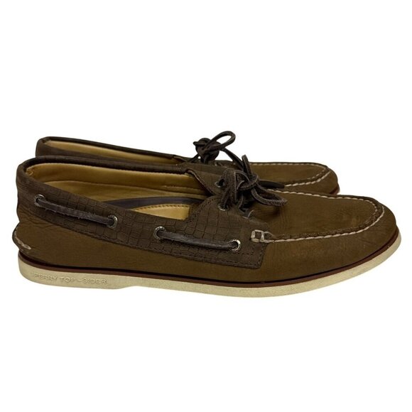 Sperry Men\'s Shoes Gold Cup Luxury Collection Boat Brown Nubuck Leather Size 12 main image 9
